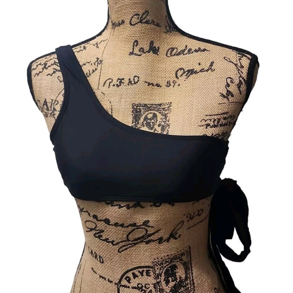 Shein Womens Size M Cutout Baddie Bikini High Cut‎ Bikini Black